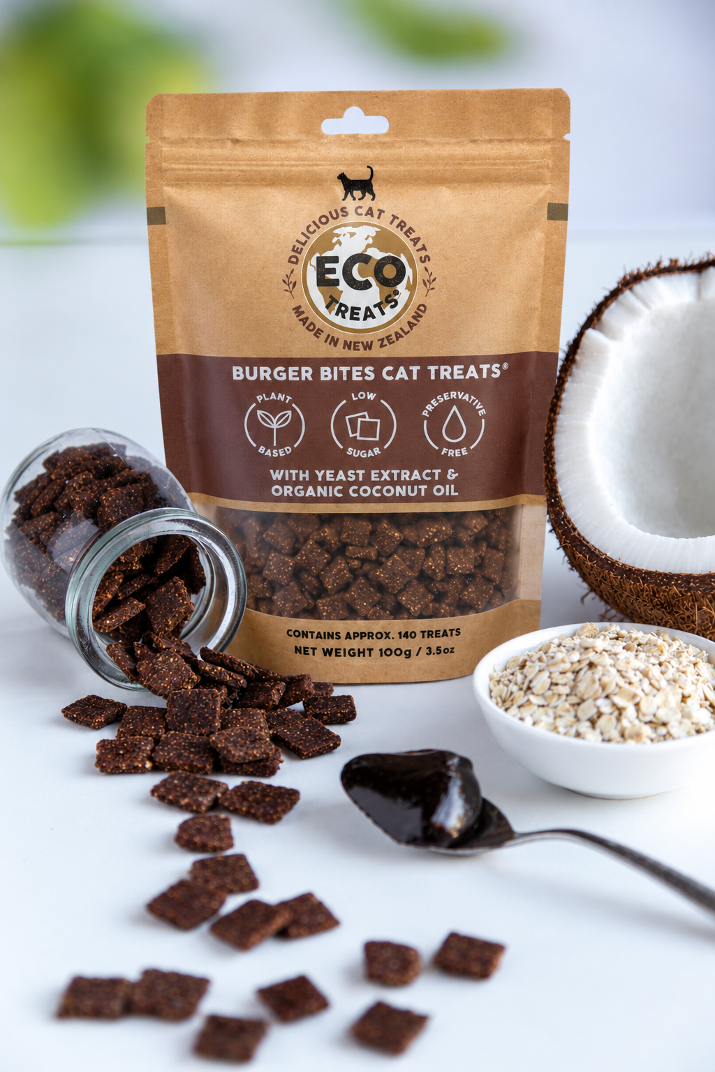 ECO TREATS® 한입 쏙 버거 바이트 - 반려묘용