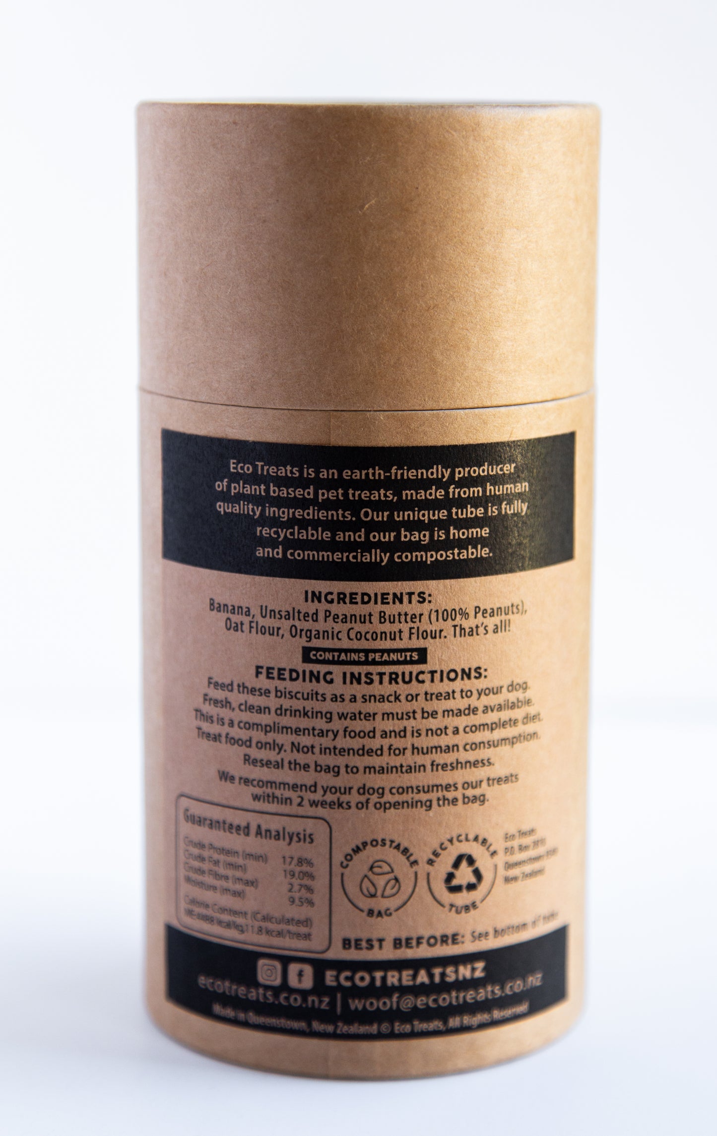 ECO TREATS® 땅콩버터, 바나나 & 코코넛 - 반려견용